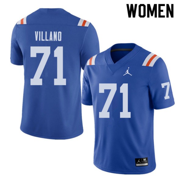 Jordan Brand Women #71 Nick Villano Florida Gators Throwback Alternate College Football Jerseys